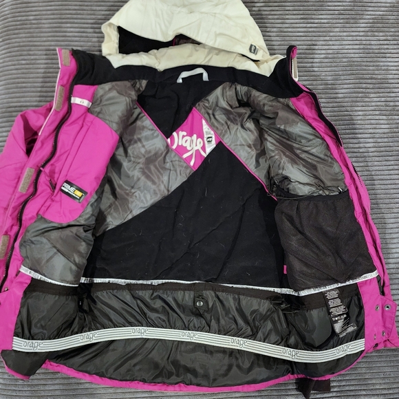 Orage Insulated Ski Jacket Prime 10 Pink Color Block Women's Small Winter - Picture 4 of 12